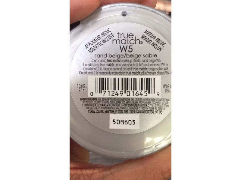 L'Oreal Paris True Match Super-Blendable Powder, W5 Medium, 0.33 oz/9.5 g