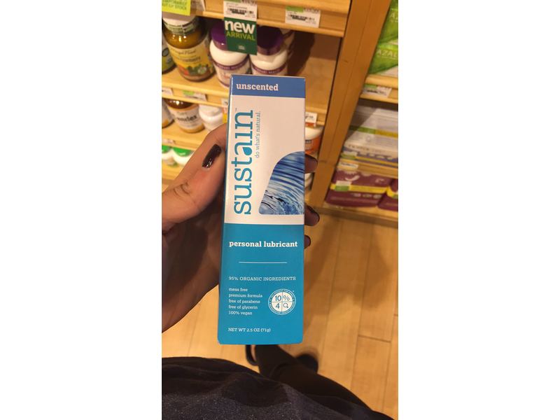 Sustain Personal Lubricant- Unscented Ingredients and Reviews