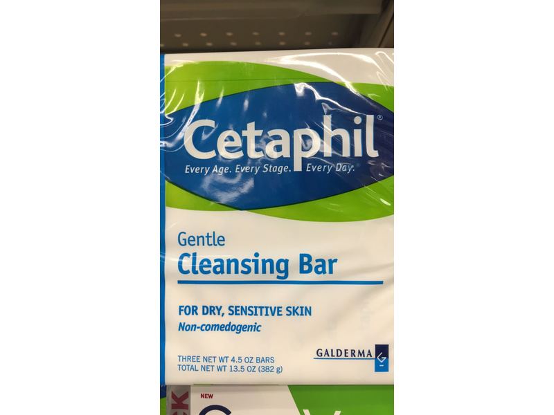 Cetaphil Gentle Cleansing Bar for dry, sensitive Skin, 4.5 oz (3 Count)