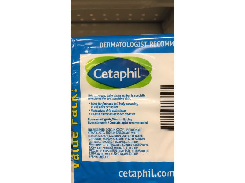 Cetaphil Gentle Cleansing Bar for dry, sensitive Skin, 4.5 oz (3 Count)
