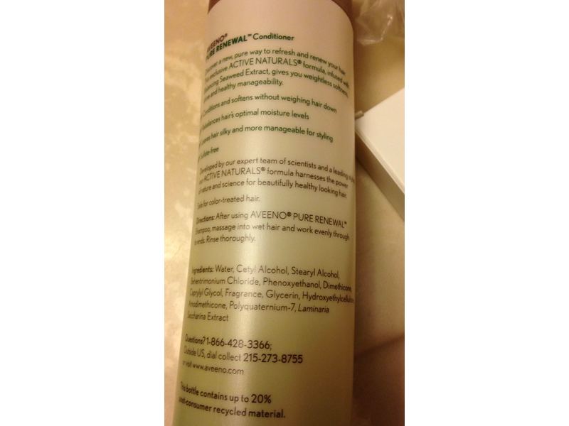 Aveeno Pure Renewal Conditioner, 10.5 Ounce