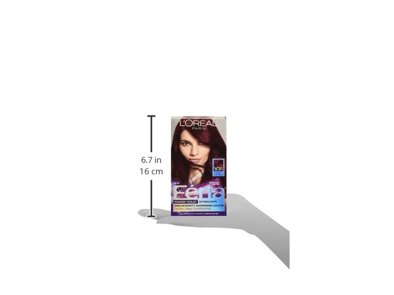 L'Oreal Hair Color Feria Power Dye, Violet Noir V38