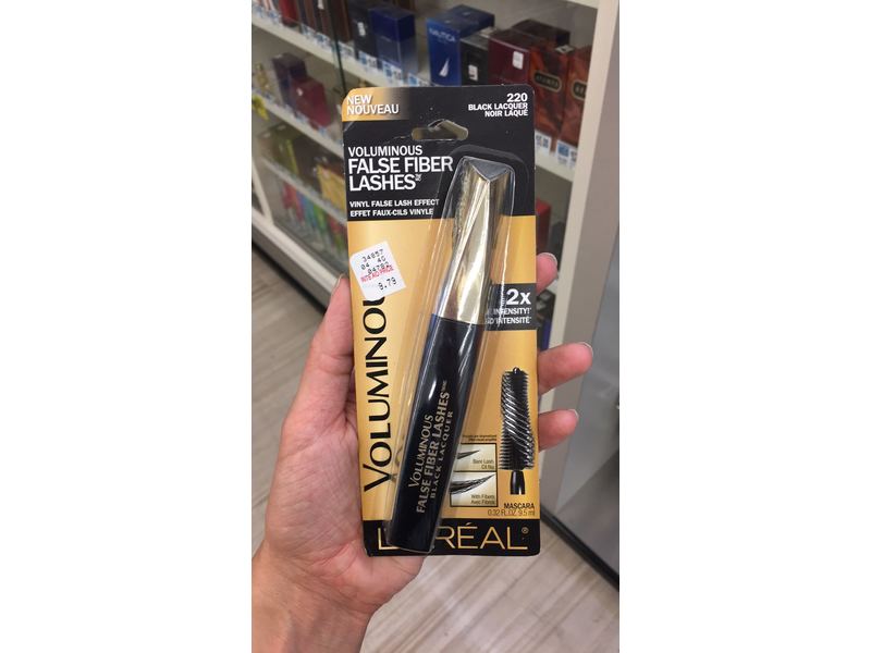 L'Oreal Paris Voluminous False Fiber Lashes Mascara, 220 Black Lacquer, 0.32 Fluid Ounce