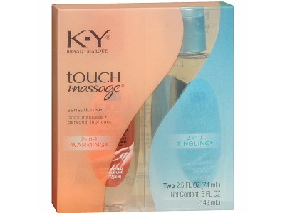 K-Y Brand, Touch Massage Sensation Set Body Massage+Personal Lubricant, 5 fl oz