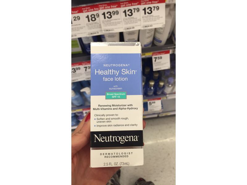 Neutrogena Healthy Skin Face Lotion, SPF 15, 2.5 Fluid Ounce