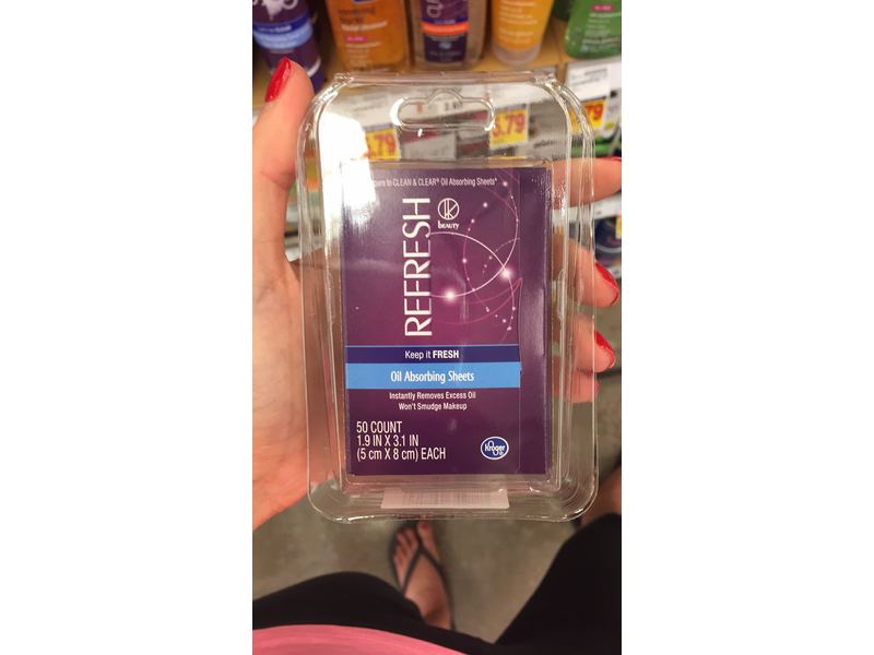 kroger refresh keep it fresh oil absorbing sheets 50 count oil absorbing sheet