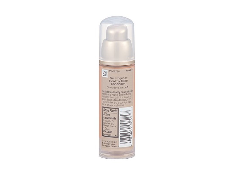 Neutrogena Healthy Skin Enhancer, SPF 20, Neutral To Tan 40, 1.0 fl oz/30 mL
