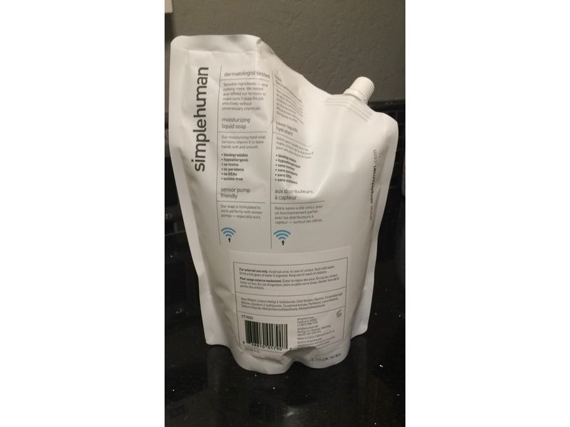 simplehuman Moisturizing Liquid Hand Soap, Fragrance Free, 34 fl oz