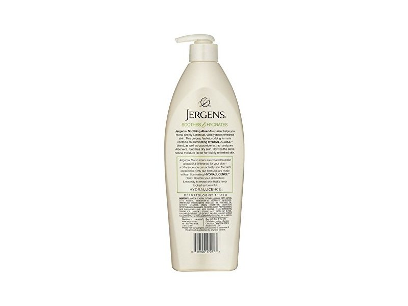 Jergens Refreshing Moisturizer Soothing Aloe, 21 fl. oz (Pack of 3)  Ingredients and Reviews