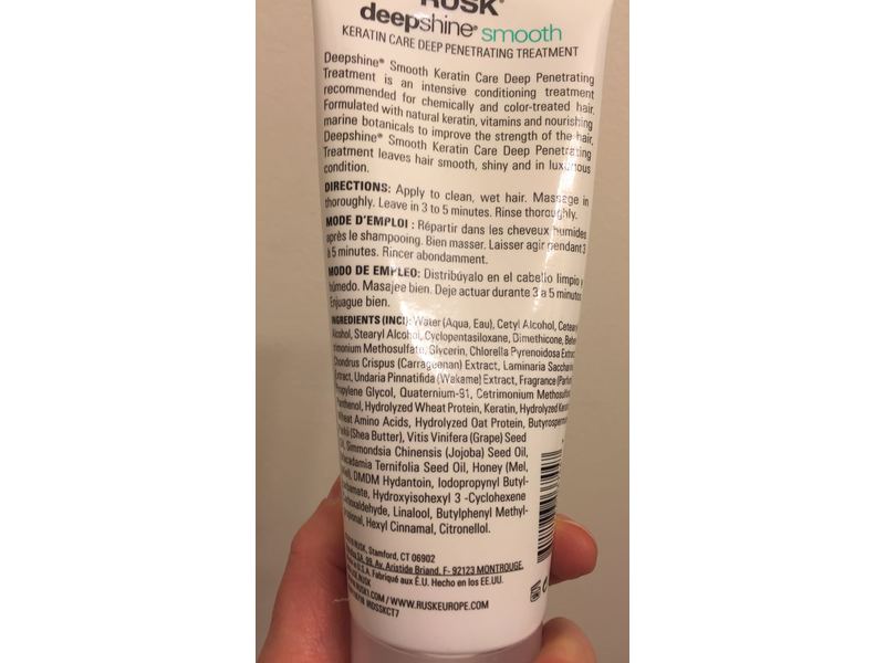 rusk deepshine smooth keratin care deep penetrating treatment