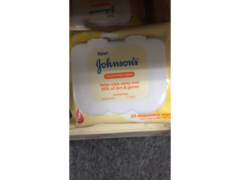johnson's baby hand & face wipes
