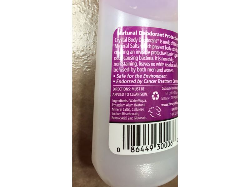 Crystal Mineral Deodorant Roll-On, Unscented, 2.25 fl oz