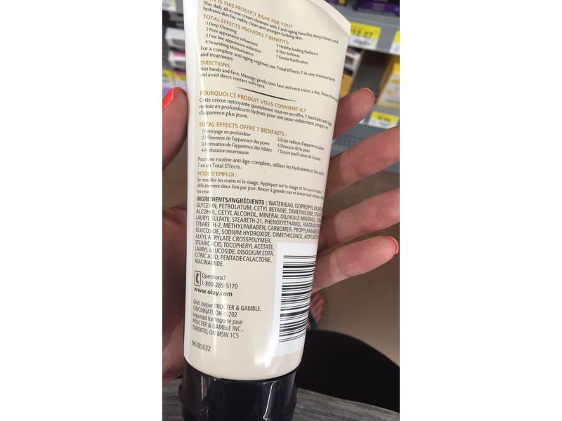 Olay Total Effects 7 in 1 Nourishing Cream Cleanser, 6.5 FL OZ