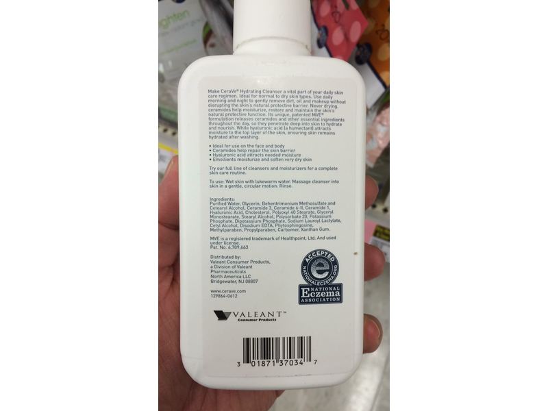 CeraVe Hydrating Cleanser, Dry to Normal Skin, 8 fl oz