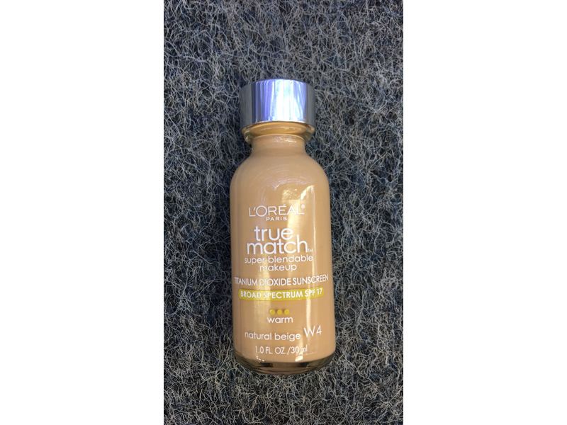 L'Oreal Paris True Match Super-Blendable Makeup, 1oz WARM NATURAL BEIGE W4
