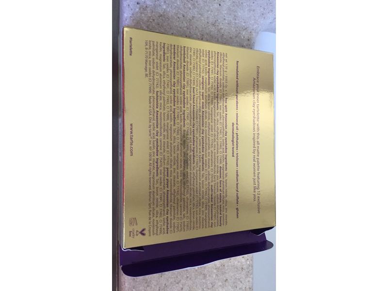 Tarte Tartelette Amazonian Clay Matte Eyeshadow Palette, Brown/Taupe, 0.053 oz x 12 shadows