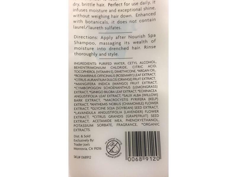 Trader Joe's Nourish Spa Balance Moisturizing Conditioner, 16.9 oz