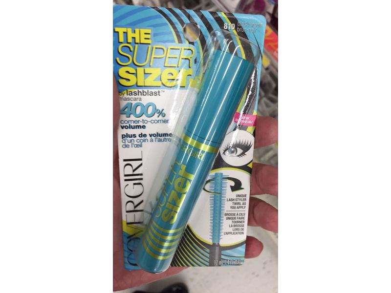CoverGirl Super Sizer By LashBlast Mascara, Black Brown, 0.4 fl oz/12 mL
