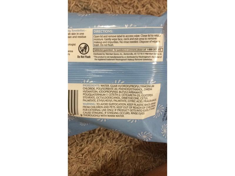 Equate Beauty Makeup Remover Cleansing Towelettes, 40 Count, Pack Of 2