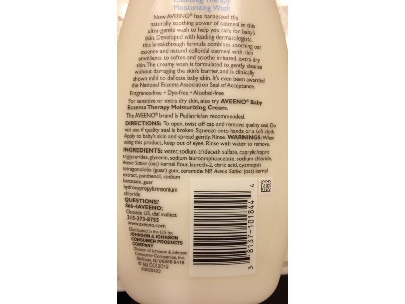Aveeno Baby Cleansing Therapy Moisturizing Wash, 8 fl oz (236 mL)