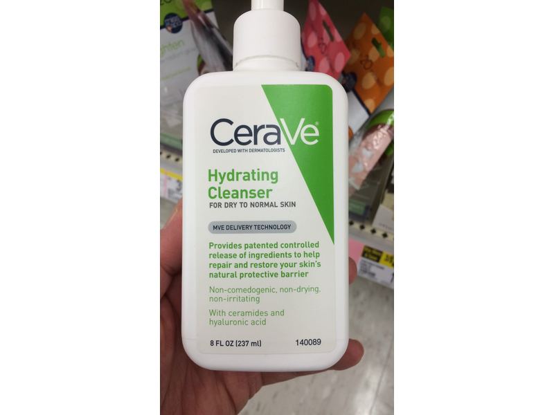CeraVe Hydrating Cleanser, Dry to Normal Skin, 8 fl oz