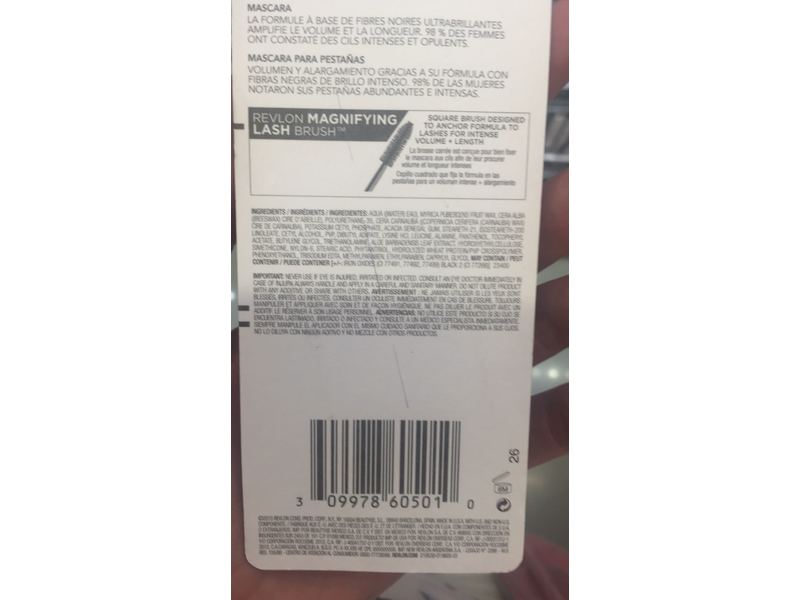 Revlon Volume + Length Magnified Mascara, 301 Blackest Black, 0.28 oz