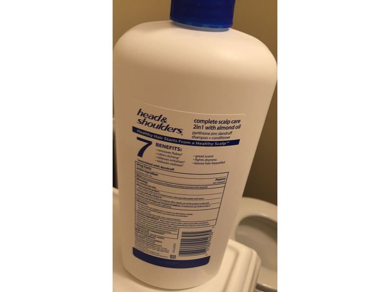 Head & Shoulders 2-In-1 Dandruff Shampoo + Conditioner, Almond Oil, 40 fl oz/1.18 L