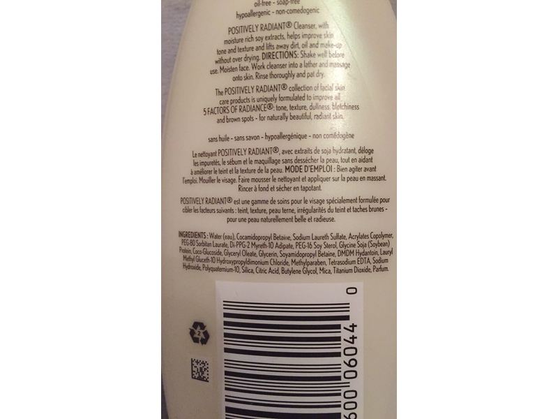 Aveeno Positively Radiant Brightening Cleanser,6.7 fl oz/200 mL