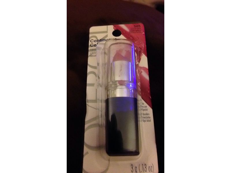 CoverGirl Continuous Color Lipstick, Iceblue Pink 505, 0.13 oz/3 g.