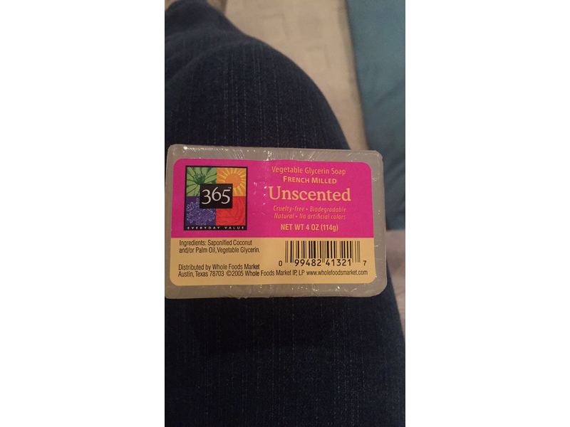 365 Vegetable Glycerin Soap French Milled Unscented