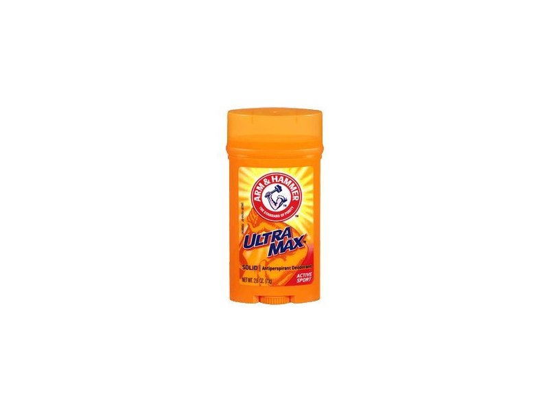 Arm & Hammer Ultramax Solid Antiperspirant Deodorant Active Sport, 2.80