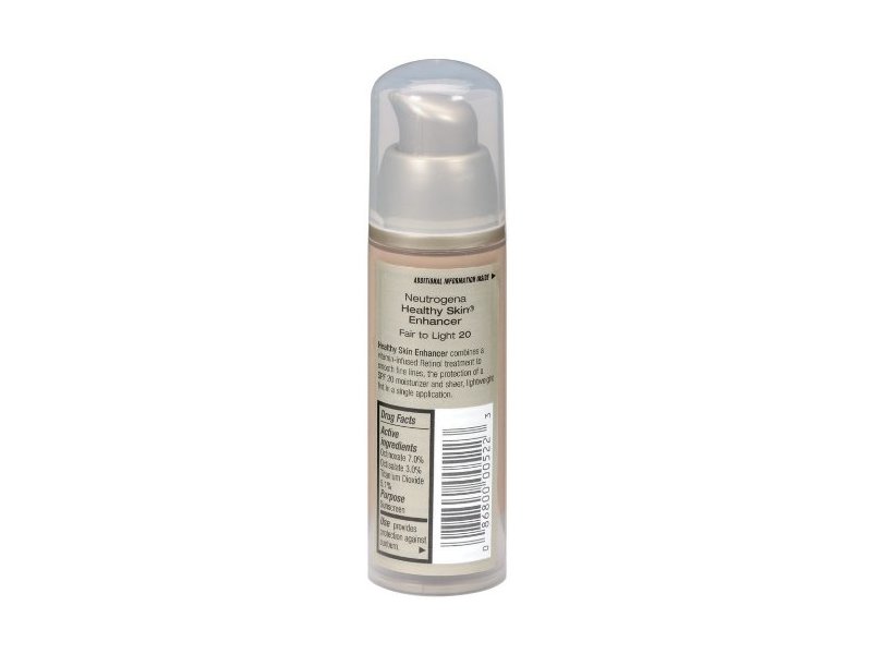 Neutrogena Healthy Skin Enhancer, Fair to Light 20, SPF 20, 1.0 fl oz/30 mL