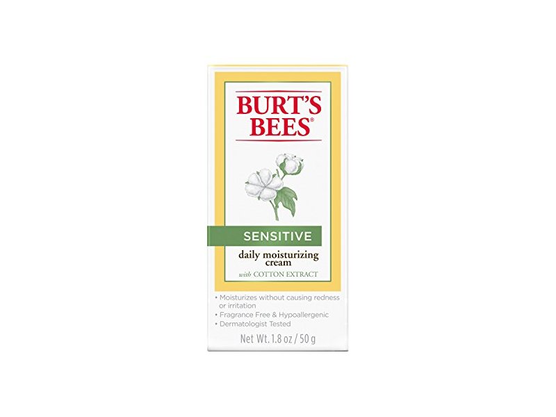 Burt's Bees Sensitive Daily Moisturizing Cream with Cotton Extract, Rice Extract & Aloe - 1.8 Ounces
