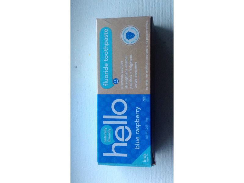 Hello® Kids Toothpaste, Blue Raspberry, 4.2 Oz Ingredients and Reviews