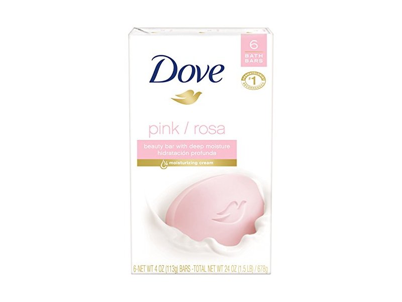 Dove Beauty Bar, Pink/Rosa, 4 oz (6 Bars)