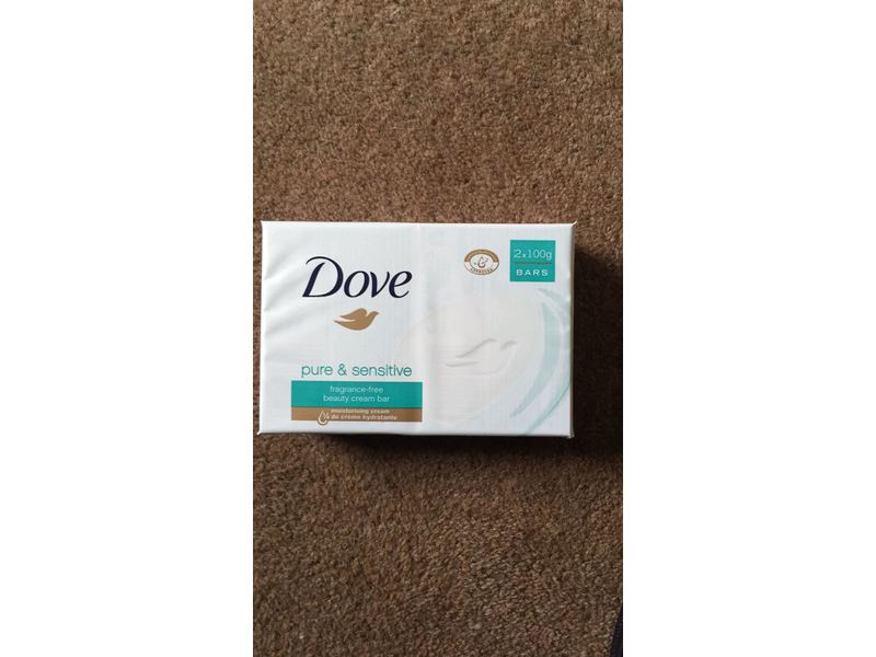 European Dove Pure & Sensitive Beauty Cream Bar, Fragrance-Free, 100 g (2 pack) - EUROPEAN PRODUCT
