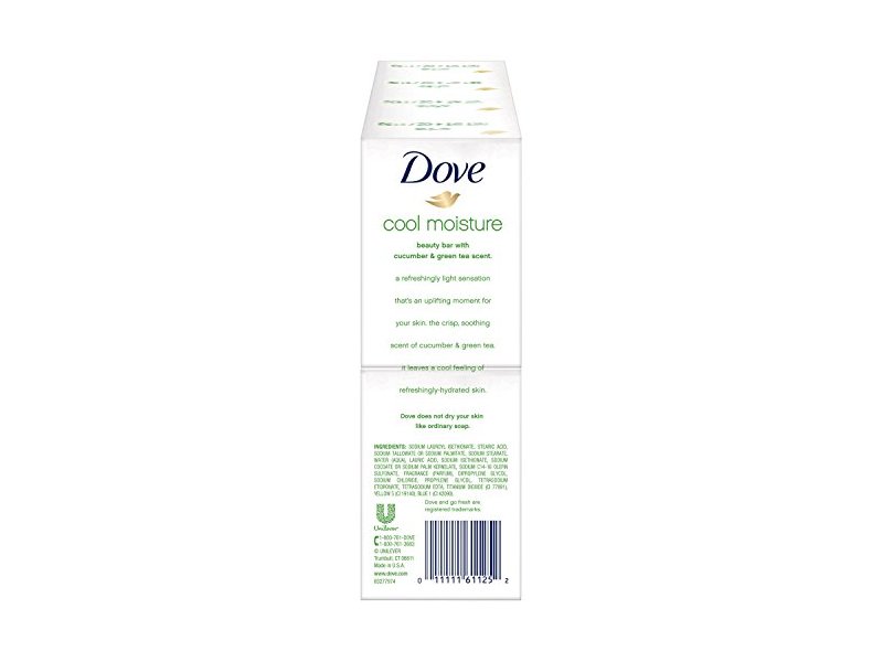 Dove Go Fresh Beauty Bar, Cucumber & Green Tea, 4 oz, Pack Of 8