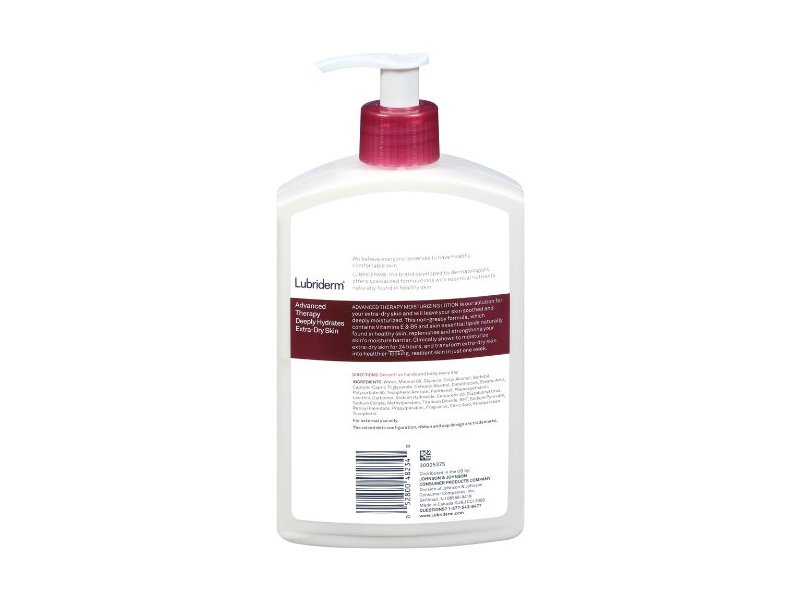Lubriderm Advanced Therapy Lotion for Extra-Dry Skin, 16 oz / 473 mL (Pack of 2)