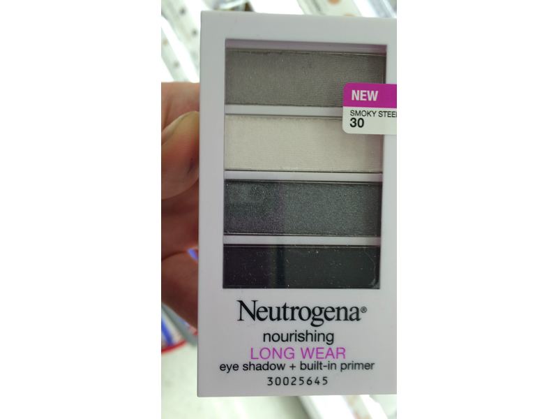 Neutrogena Nourishing Long Wear Eye Shadow + Built-In Primer, Smoky Steel, 0.24 oz