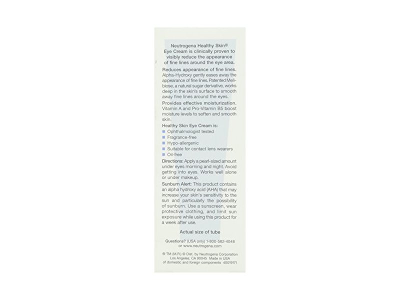 Neutrogena Healthy Skin Eye Cream, Johnson & Johnson