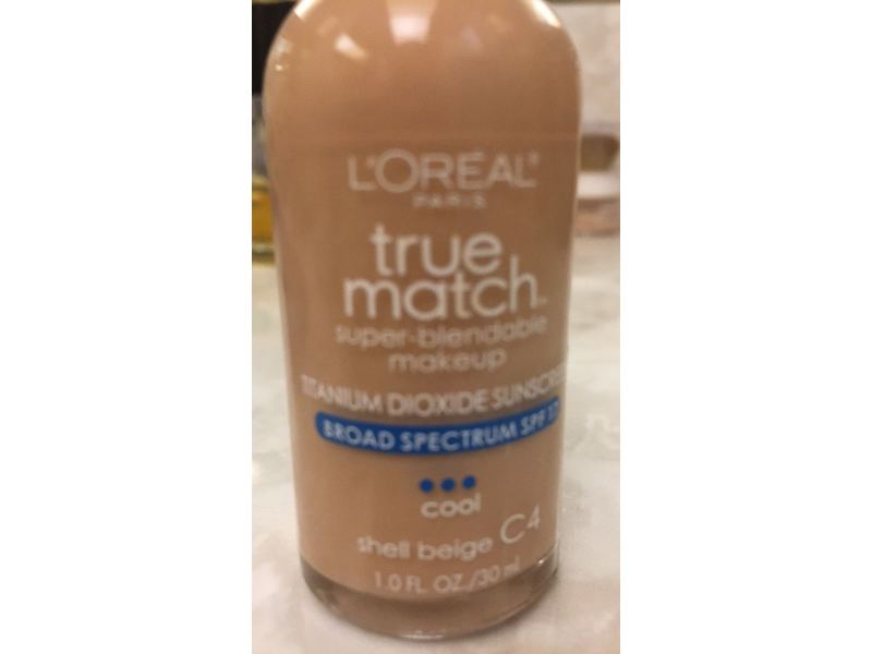 L'Oreal Paris True Match Super Blendable Makeup, Shell Beige, 1.0 Ounces