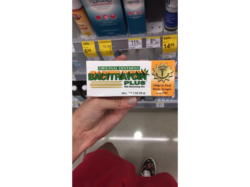 Bacitraycin Plus with Moisturizing Aloe Original Ointment, 1 OZ (Pack of 6)