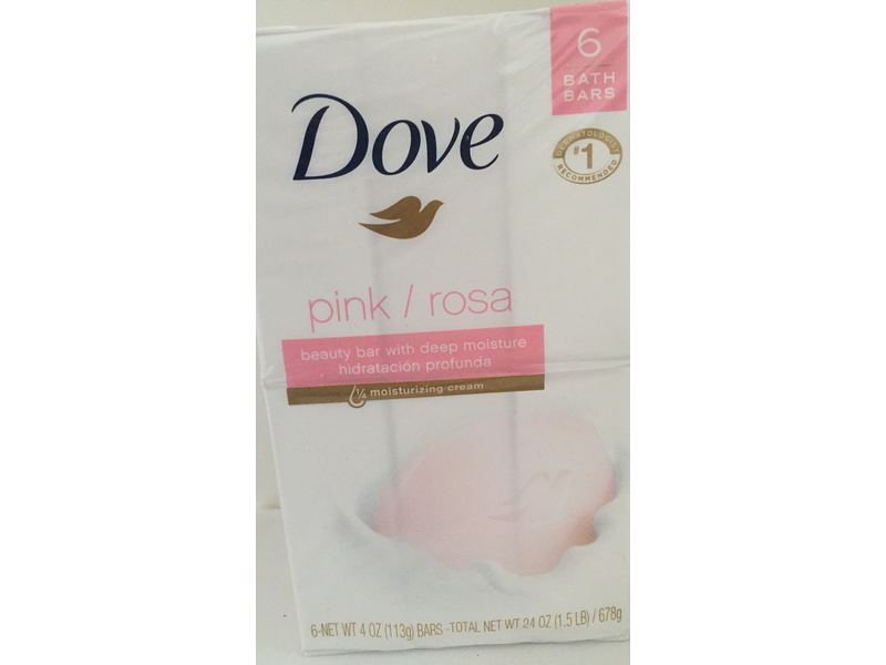 Dove Beauty Bar, Pink/Rosa, 4 oz (6 Bars)