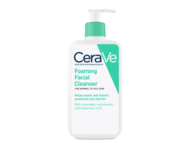 CeraVe Foaming Facial Cleanser, Normal to Oily Skin, 12 fl oz