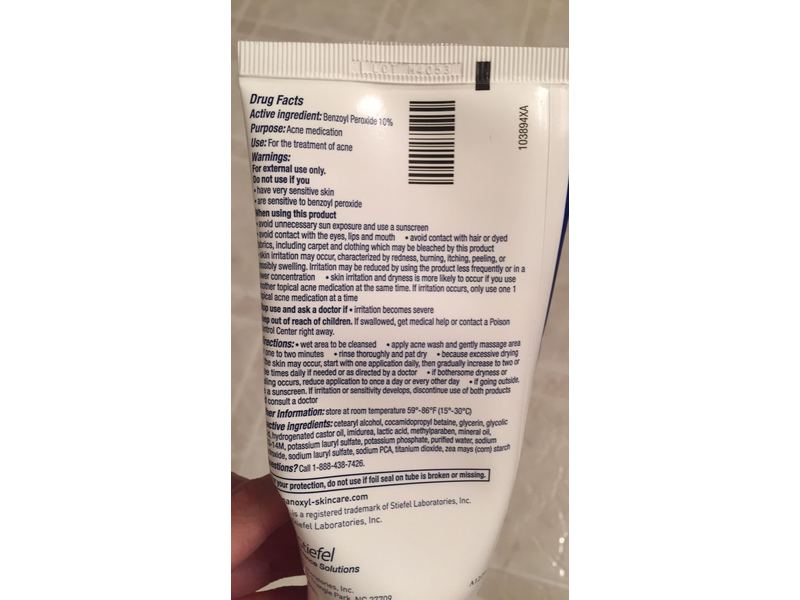 PanOxyl Acne Foaming Wash 10% Benzoyl Peroxide
