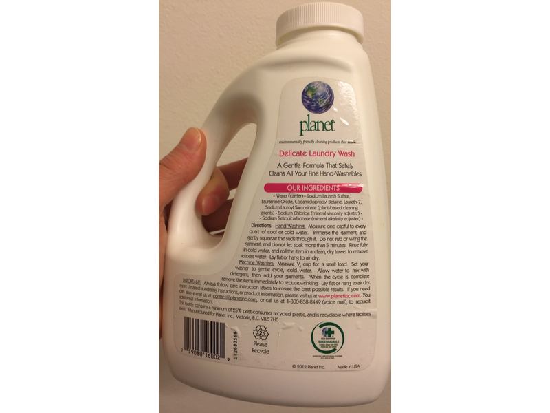 Planet Delicate Laundry Wash, Free & Clear, 32 fl oz/946 mL, Pack Of 8