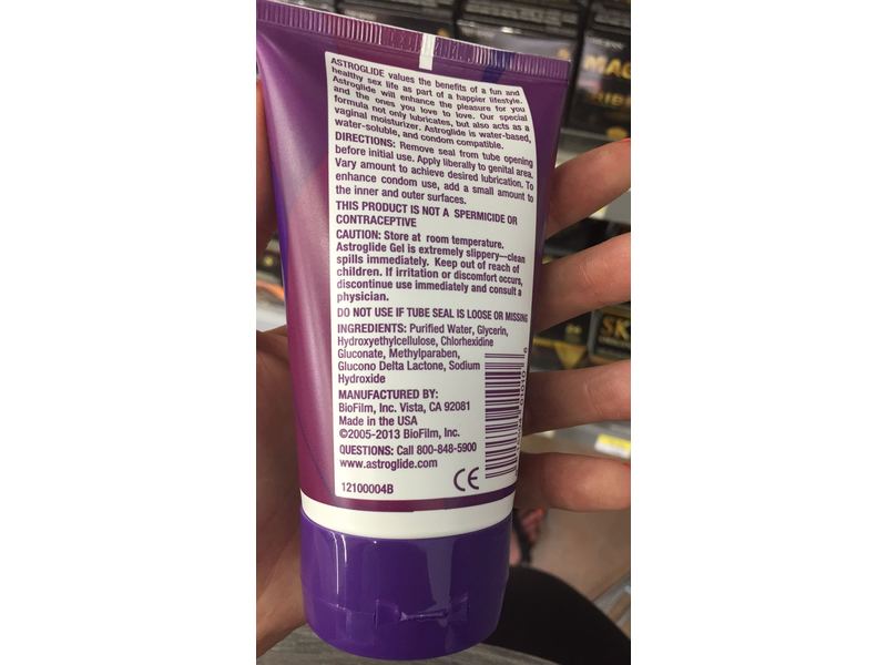 Astroglide Personal Lubricant Gel, 4 oz (118 mL) Ingredients and Reviews