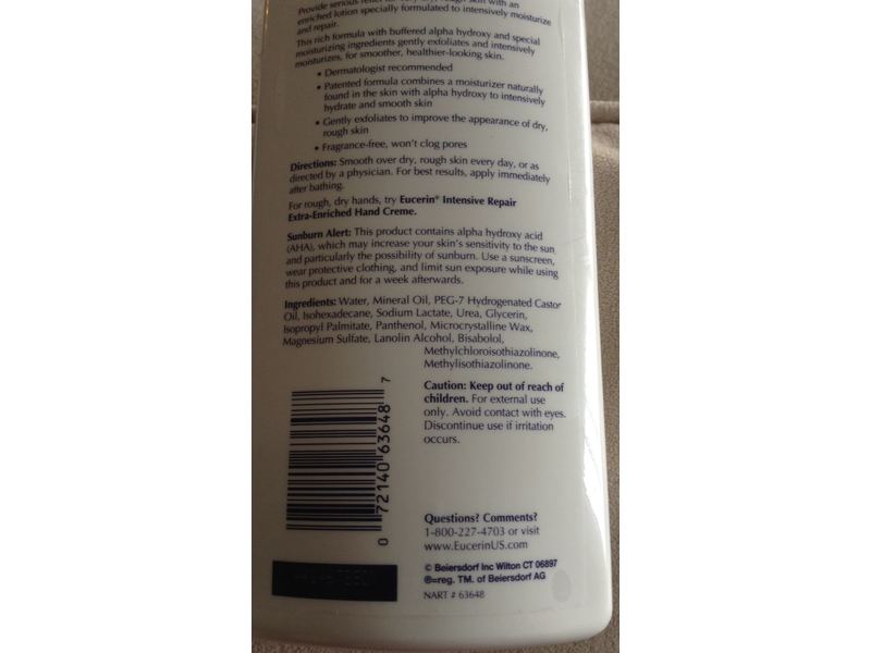 Eucerin Intensive Repair Lotion, Very Dry, Flaky Skin, 21 fl oz/625 mL