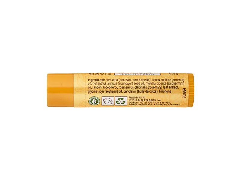 Burt's Bees Lip Balm, Beeswax, 0.15 oz., 4 Count