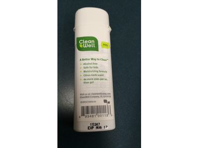 CleanWell Natural Hand Sanitizer Spray, Alcohol-Free, 1 fl